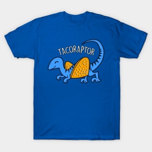 Cute Taco Funny Dinosaur Velociraptor Taco Tuesday Cartoon T-Shirt